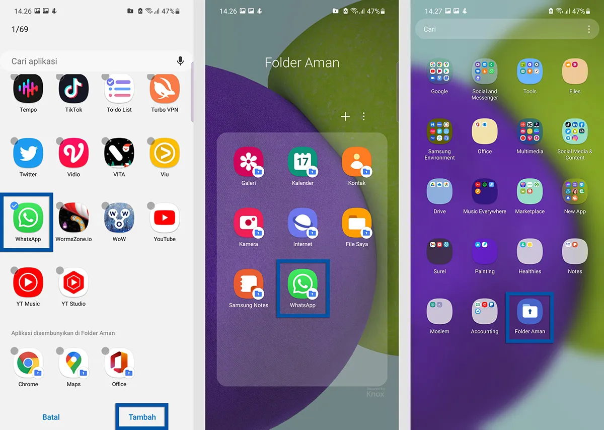 3 Tambah aplikasi WhatsApp