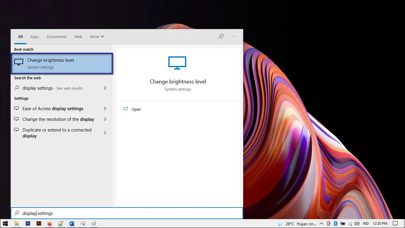 Change Brightness Level