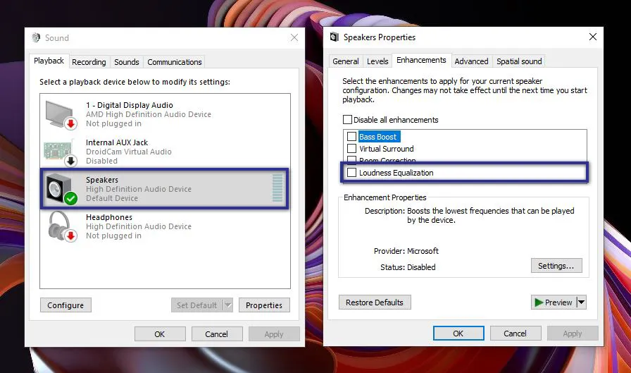Loudness Equalization