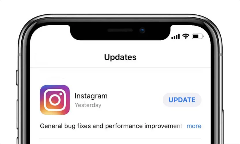 Update Instagram iPhone