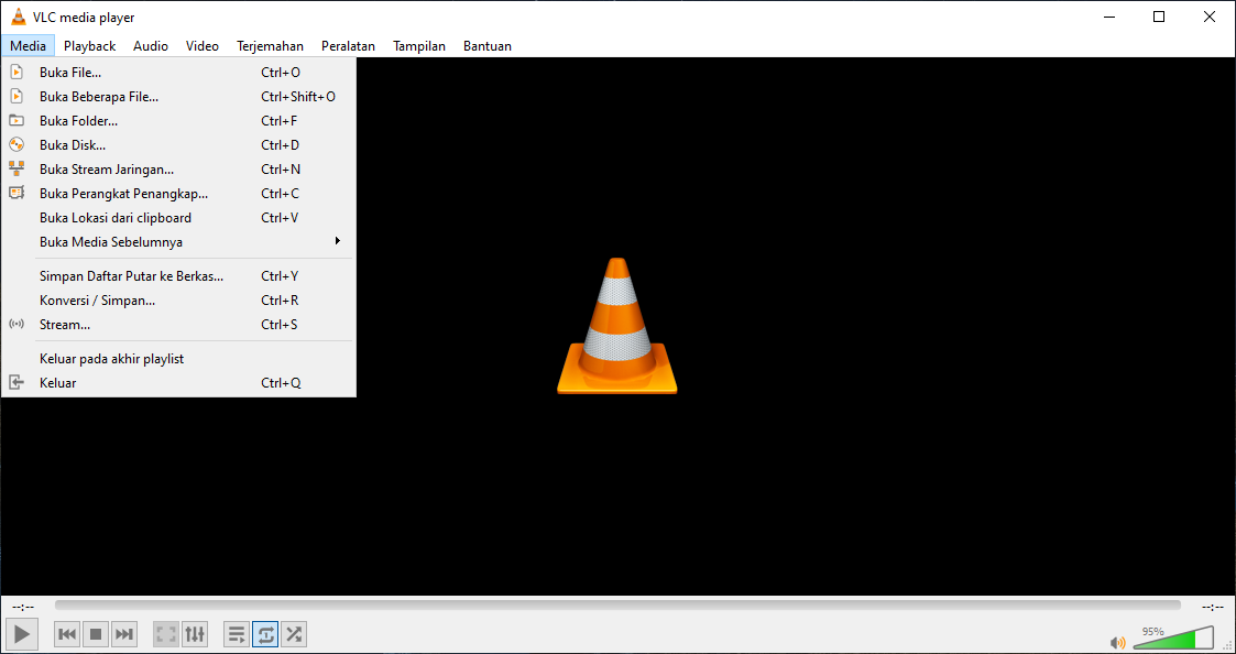 2 Bilah menu VLC Media Player