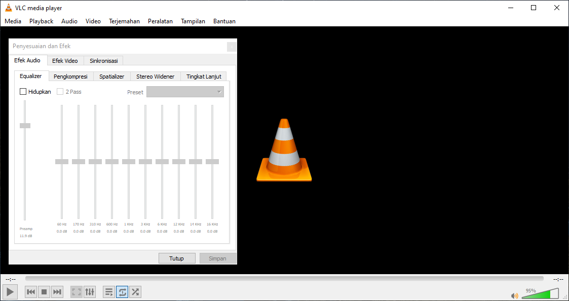 3 Penyesuaian Efek VLC Media Player