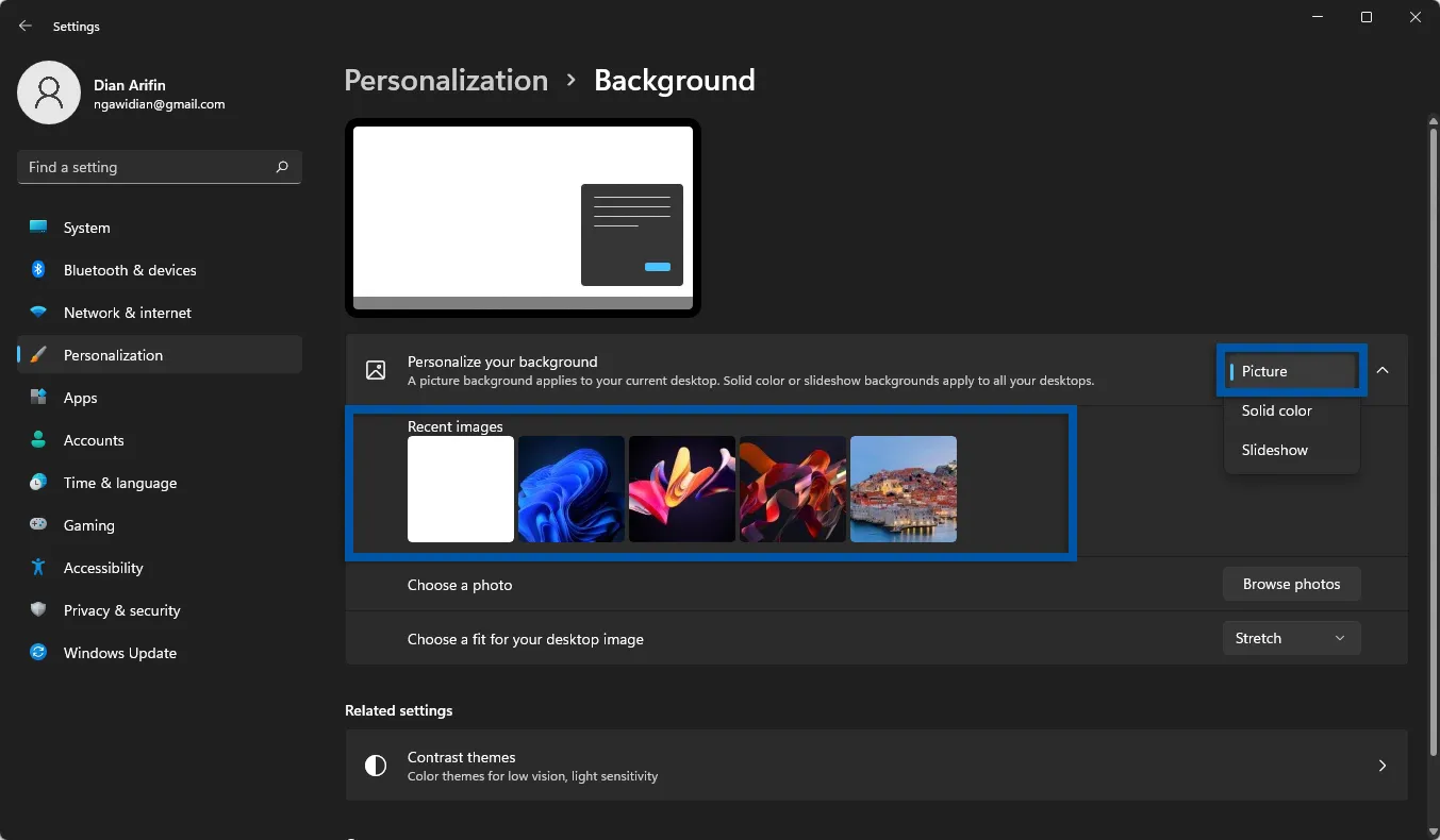 3 Pilih gambar sesuai keinginan