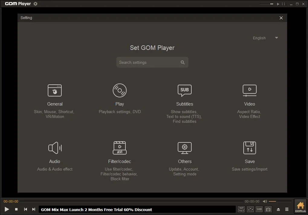 3 Setting GOM Player