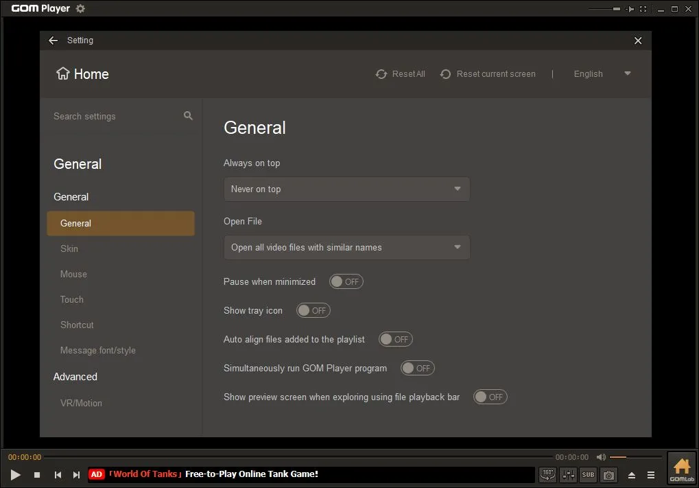 4 General GOM Player