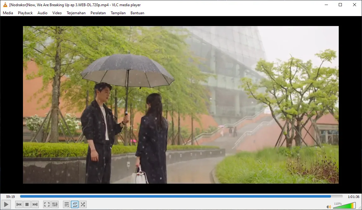 5 Tampilan VLC saat memutar video