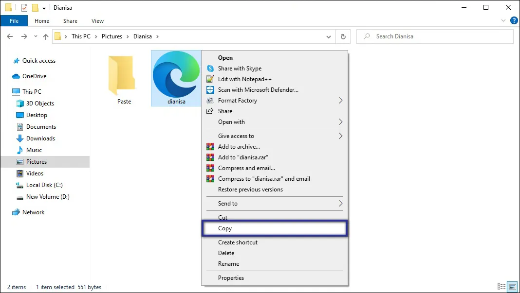 Copy-Paste File Explorer