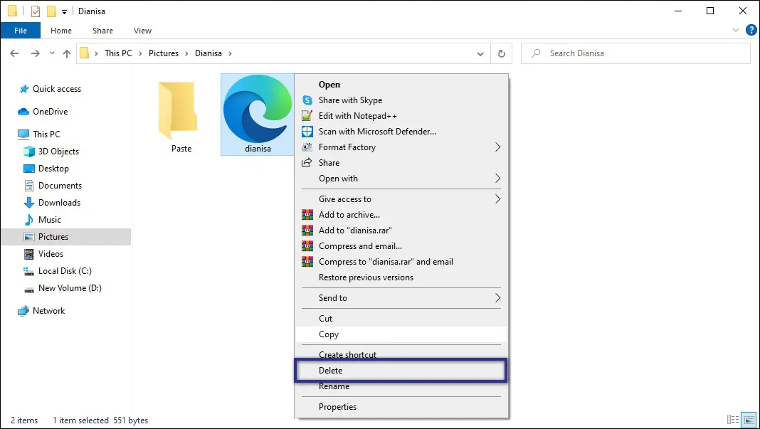 Delete File Explorer