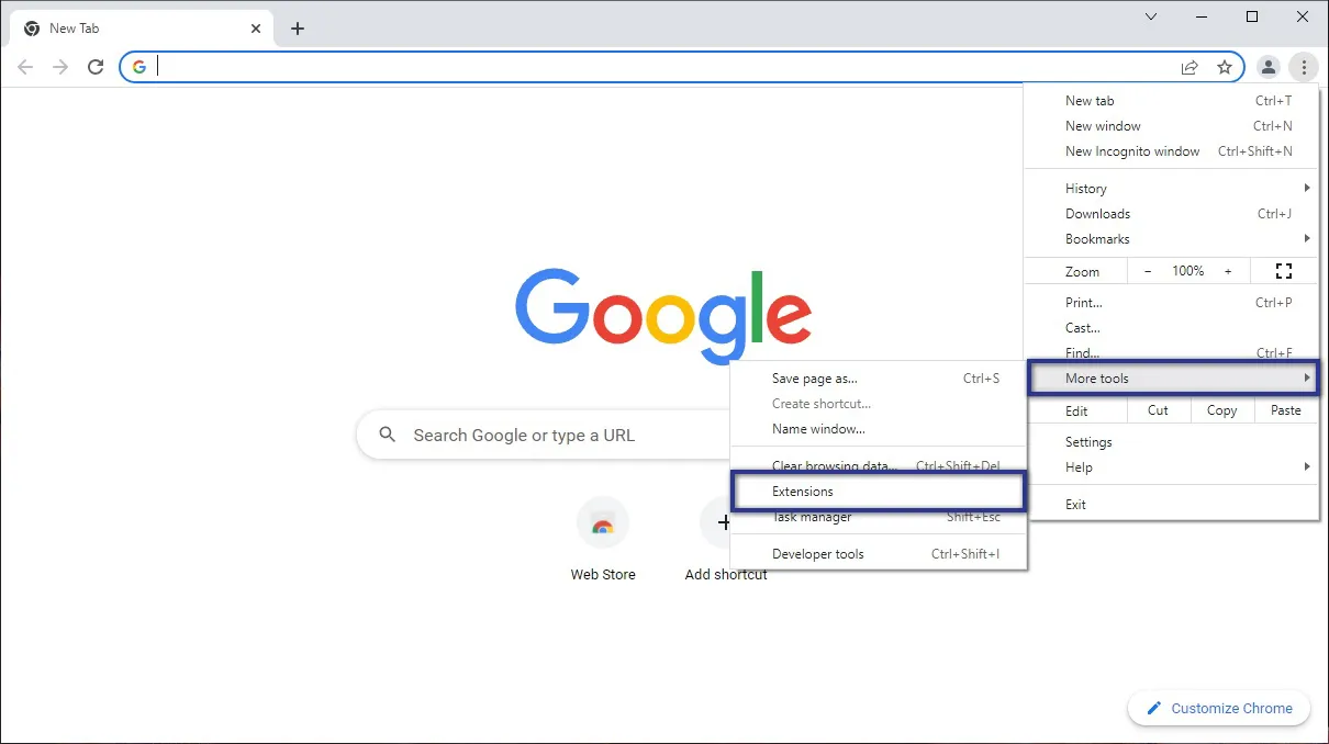 Add Extentions Google Chrome