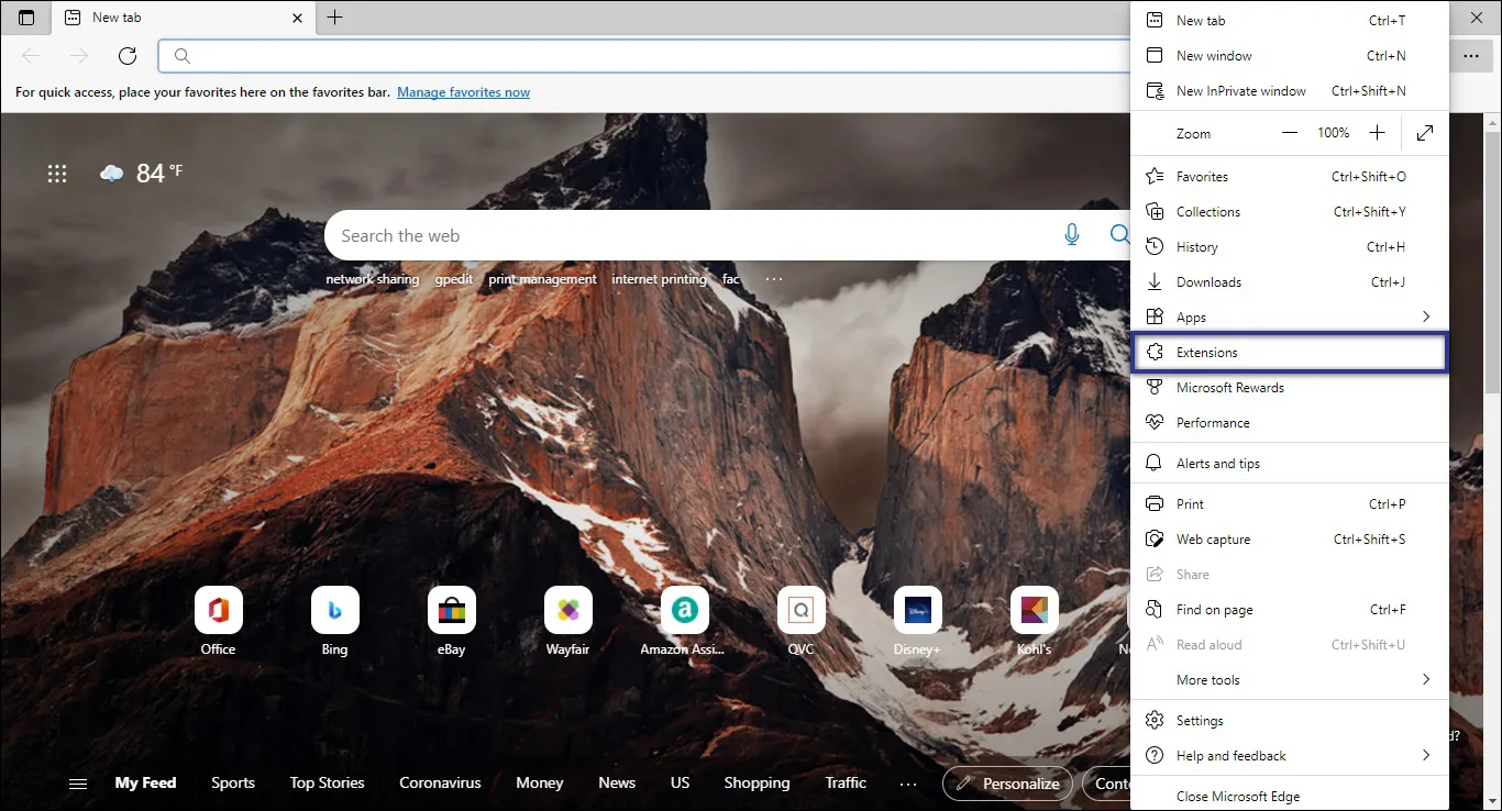 Extensions Microsoft Edge