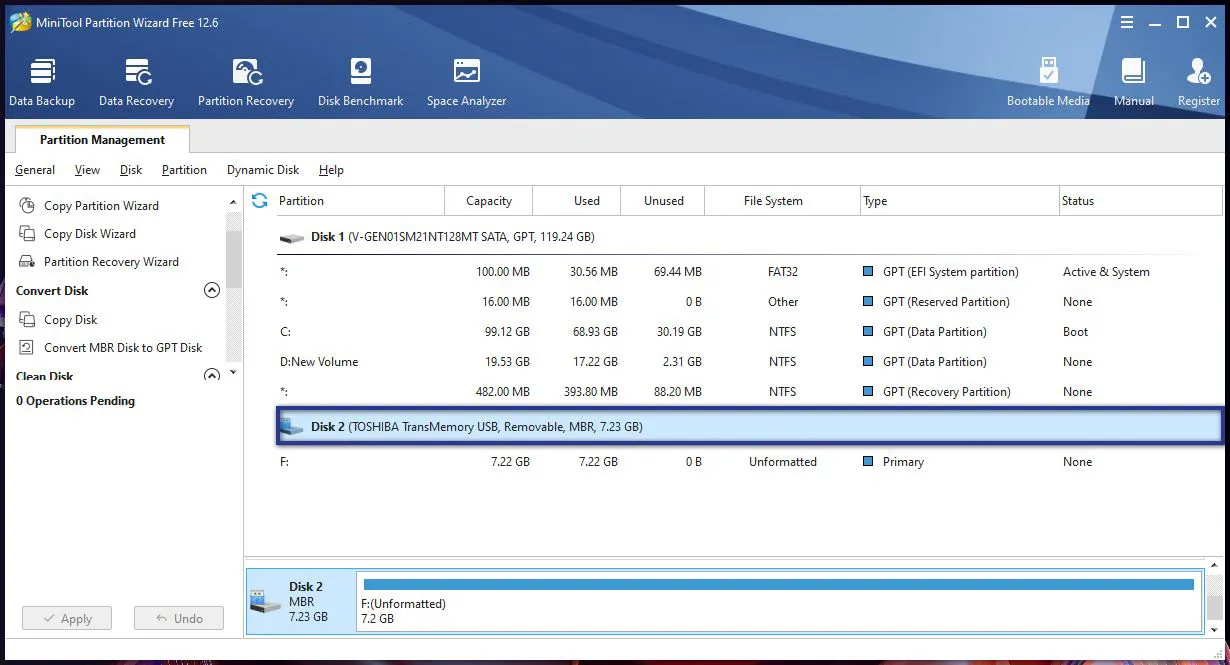 Convert MBR to GPT - MiniTool Partition Wizard