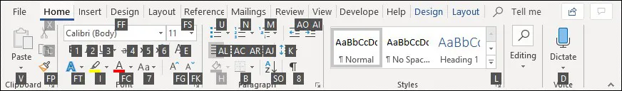 Shortcut Microsoft Word