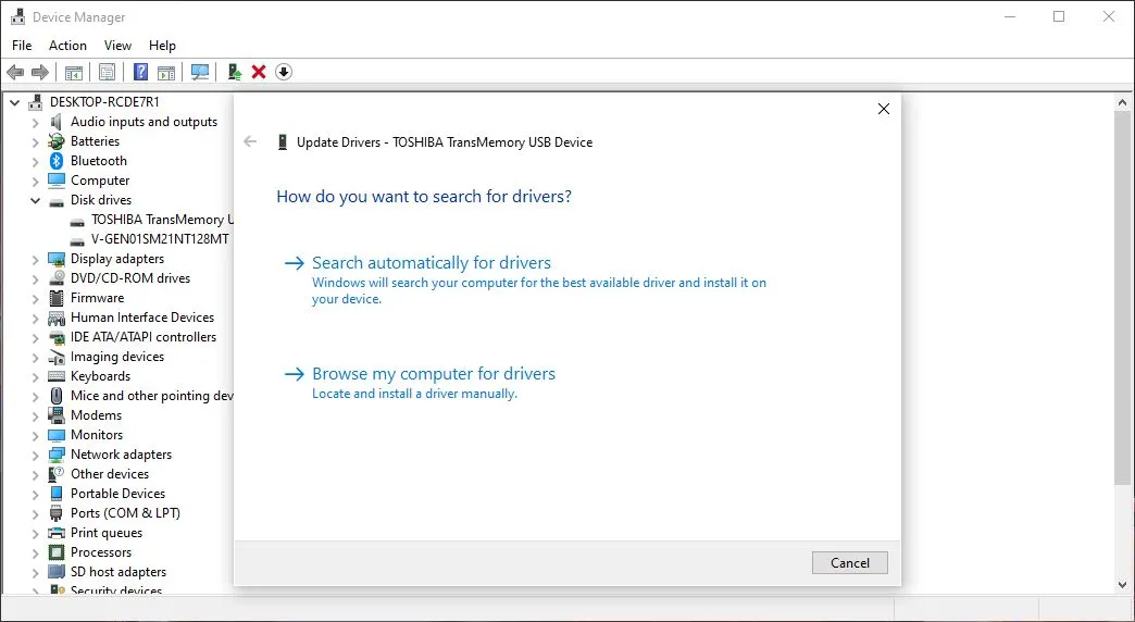 Update Driver Flashdisk