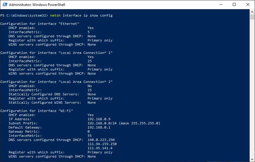 Network Interface PowerShell