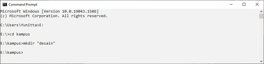 4 Buat folder baru di CMD