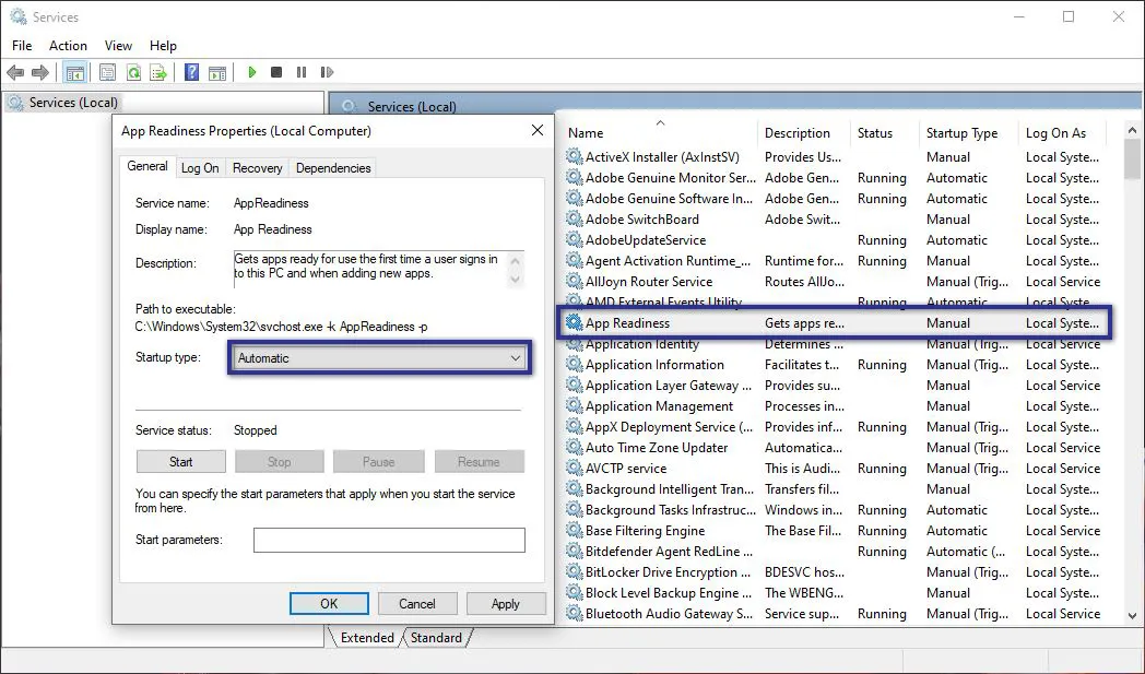 App Readiness Service