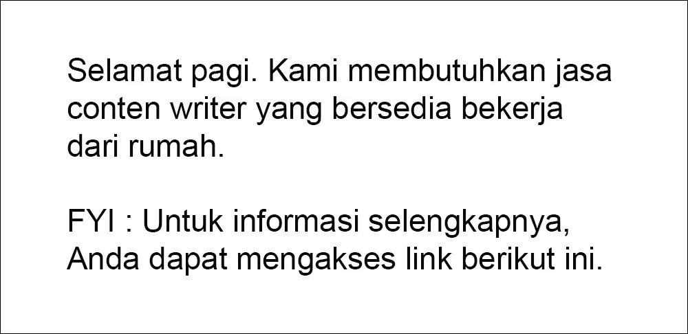 FYI pada postingan media sosial