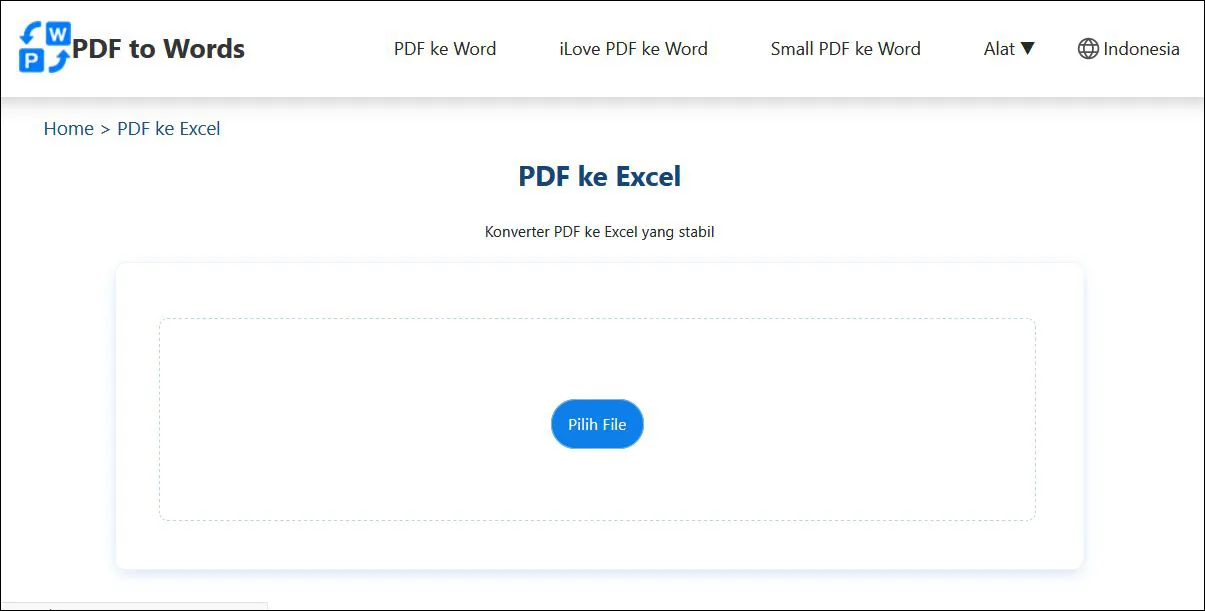 Konversi PDF ke Excel - PDFtoWords