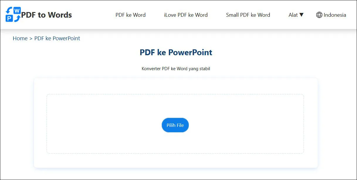 Konversi PDF ke PowerPoint - PDFtoWords