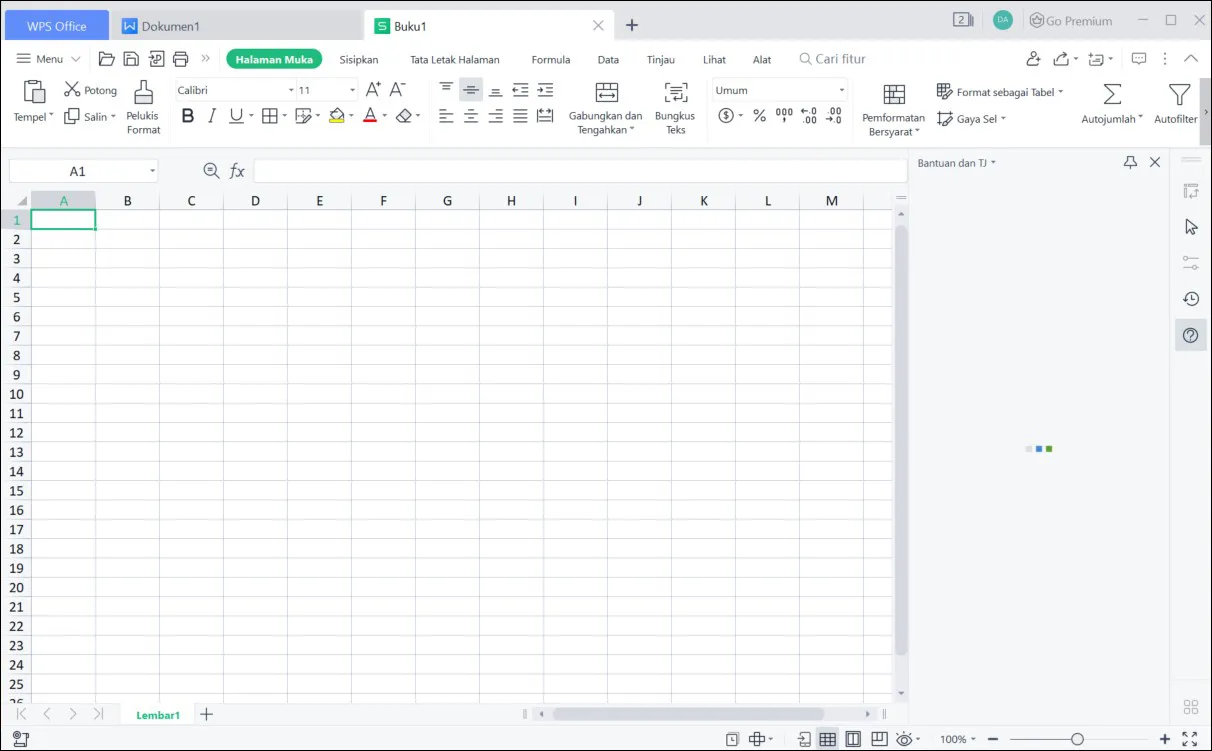 4 Tampilan Spredsheet WPS Office