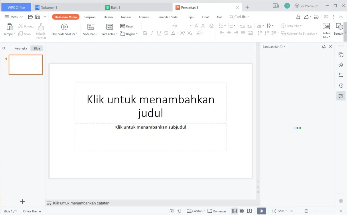 5 Tampilan Presentasi WPS Office