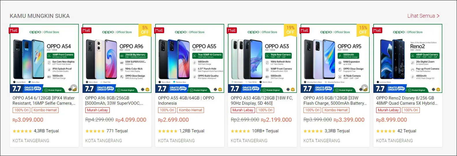 Beli HP OPPO Shopee