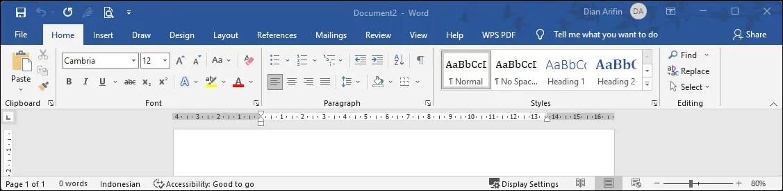 2 Fungsi Home Microsoft Word