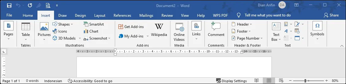 3 Fungsi Insert Microsoft Word