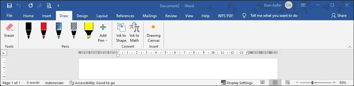 4 Fungsi Draw Microsoft Word