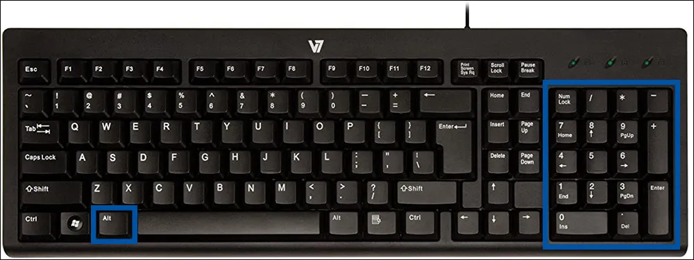 Area Numpad pada keyboard