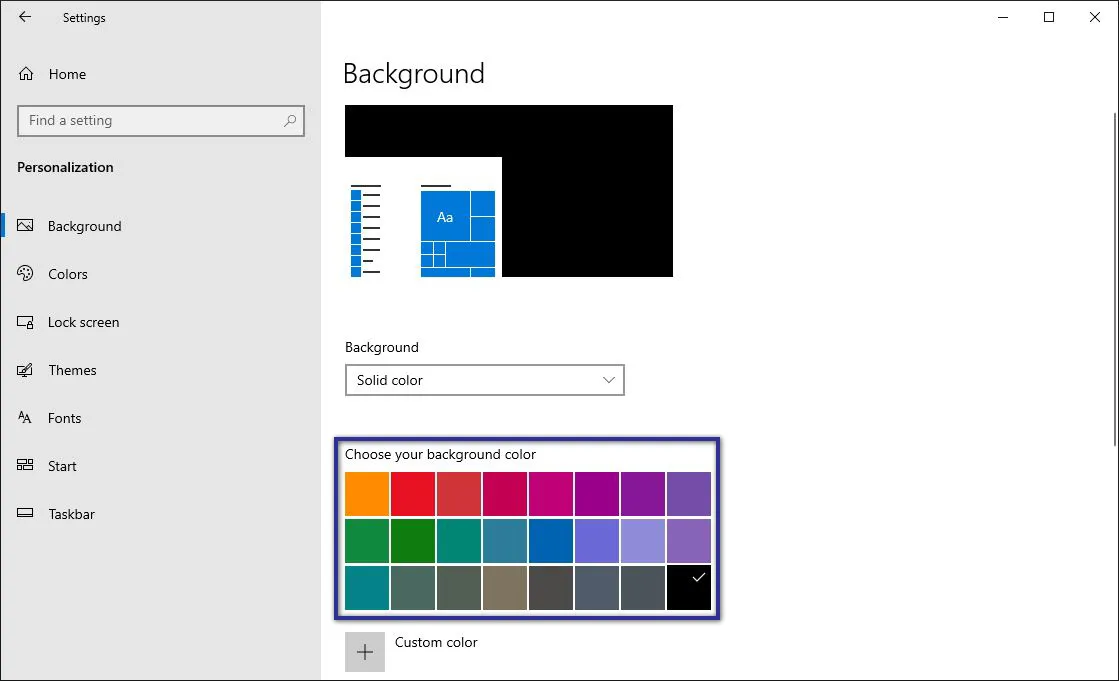 Solid Color Wallpaper Windows 10