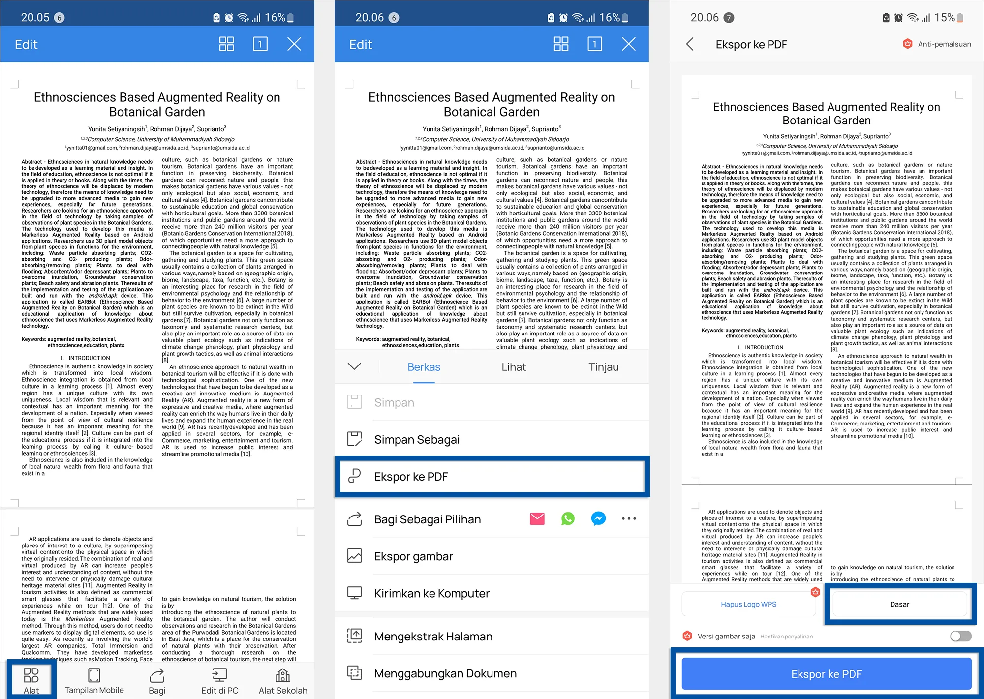 2 Ekspor file PDF di WPS Office
