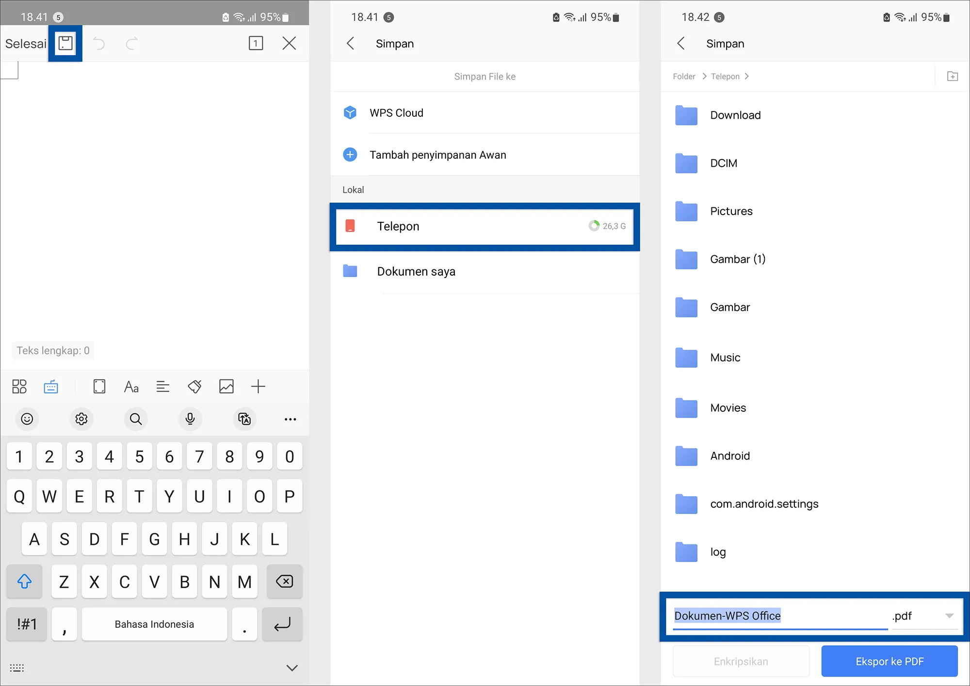 2 Ekspor ke format PDF WPS Office