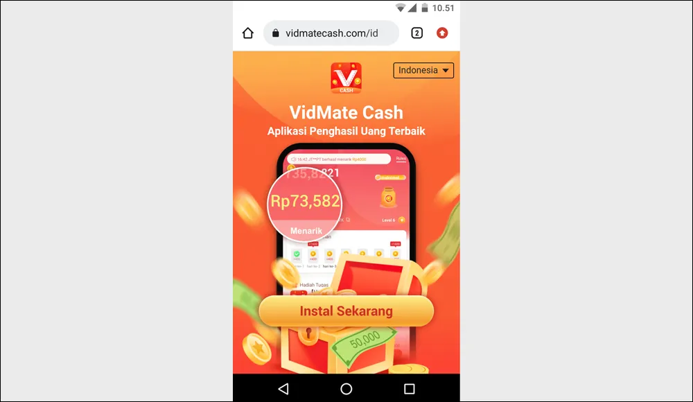 Download Aplikasi VidMate Cash