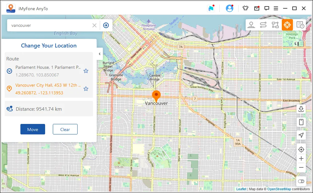 Pindah Lokasi iMyFone
