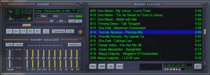 Tampilan Winamp