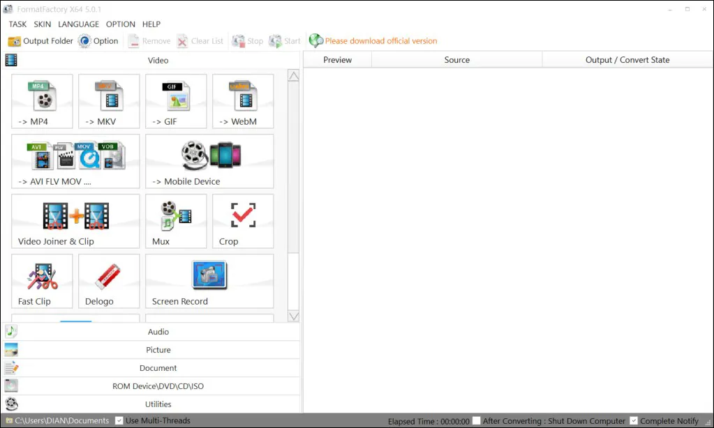 1 Video Format Factory