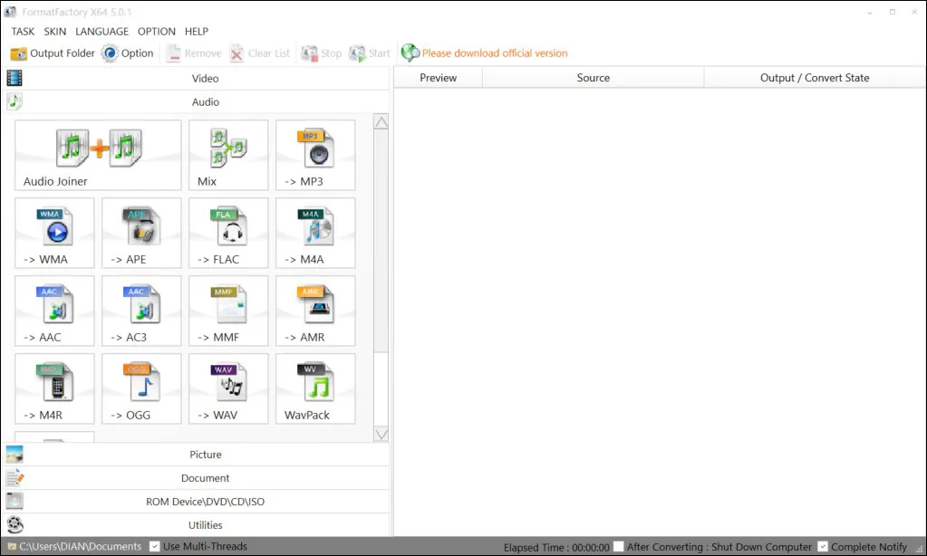 2 Audio Format Factory