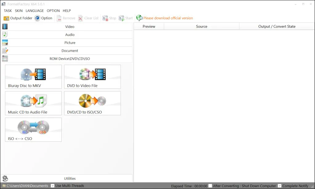 5 ROM Format Factory