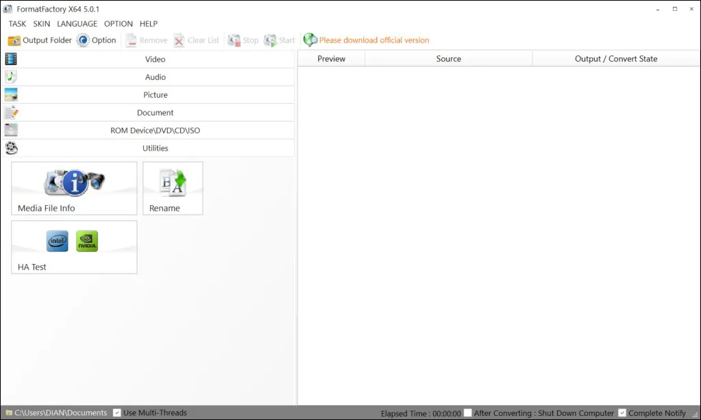 6 Utilities Format Factory