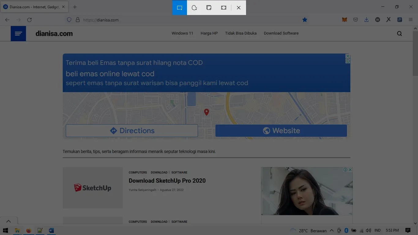 Screenshot Windows 10