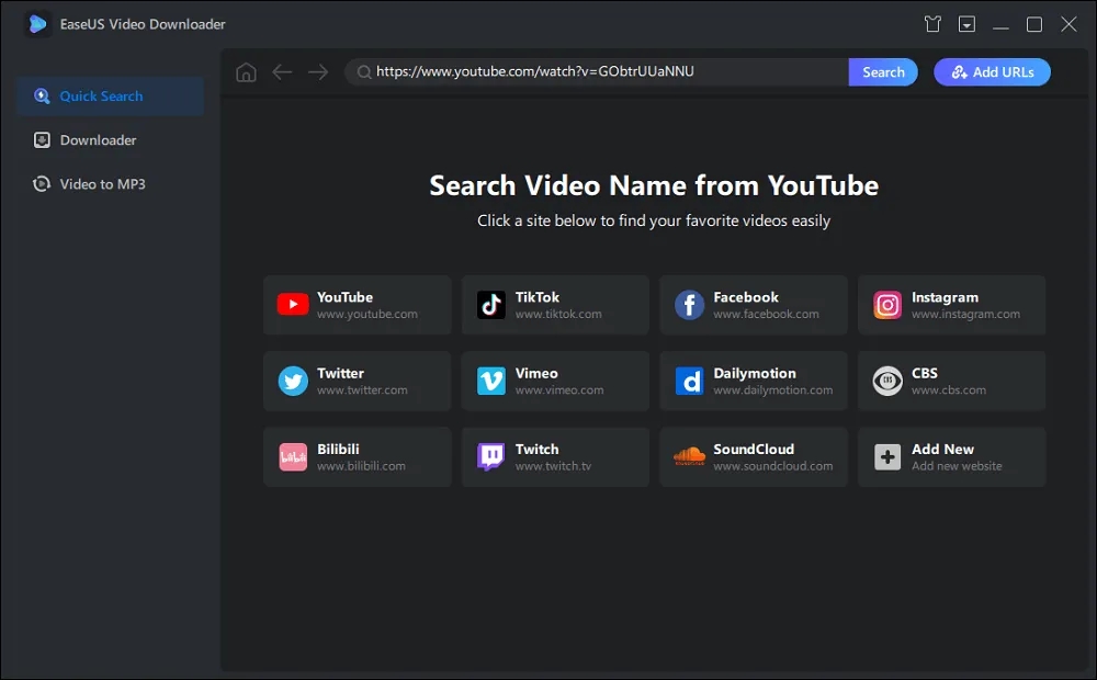 Download Video Facebook EaseUS Video Downloader
