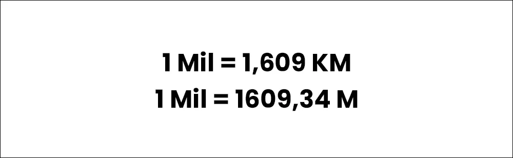 1 Mil berapa KM