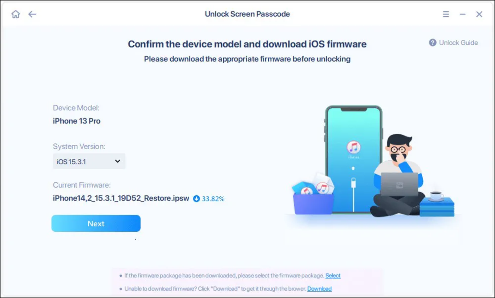 3 Download firmware iPhone