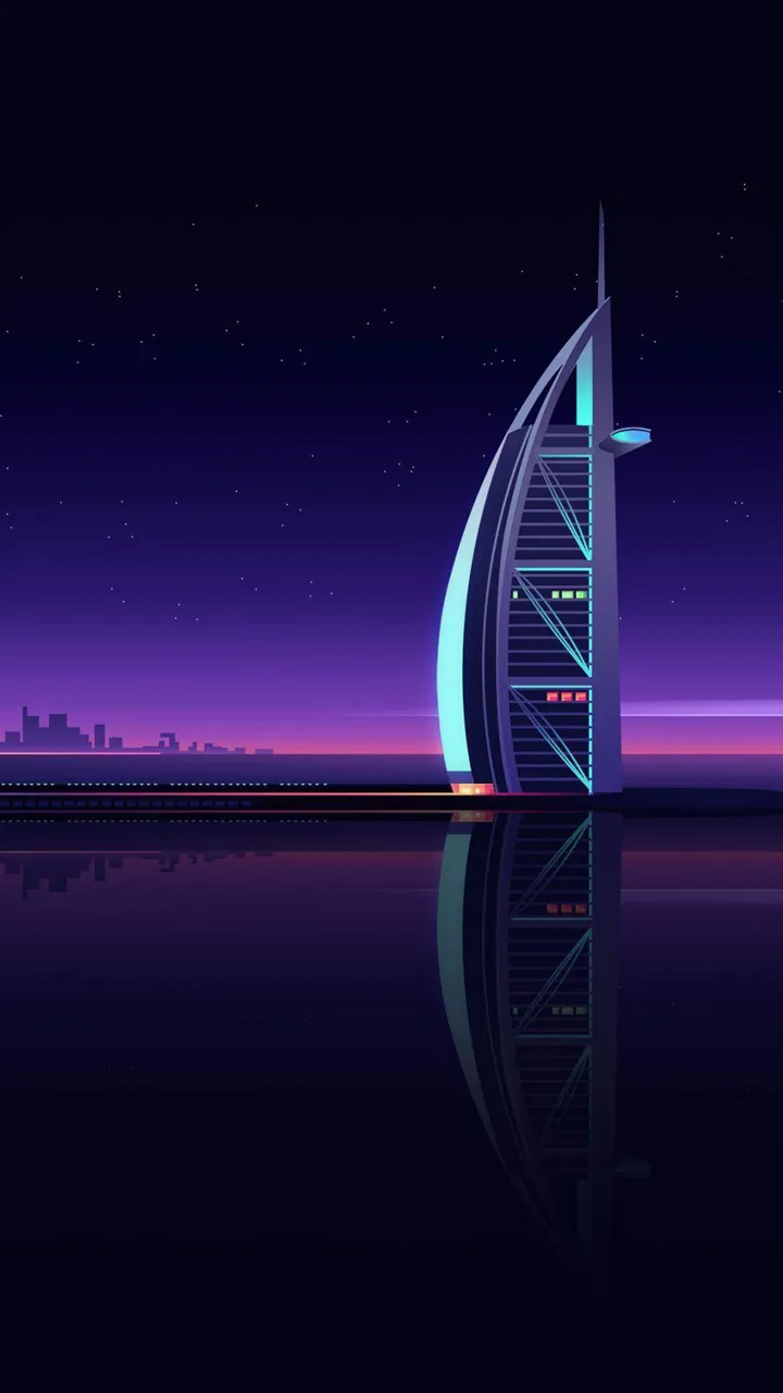 9. City Night Wallpaper HP Minimalis