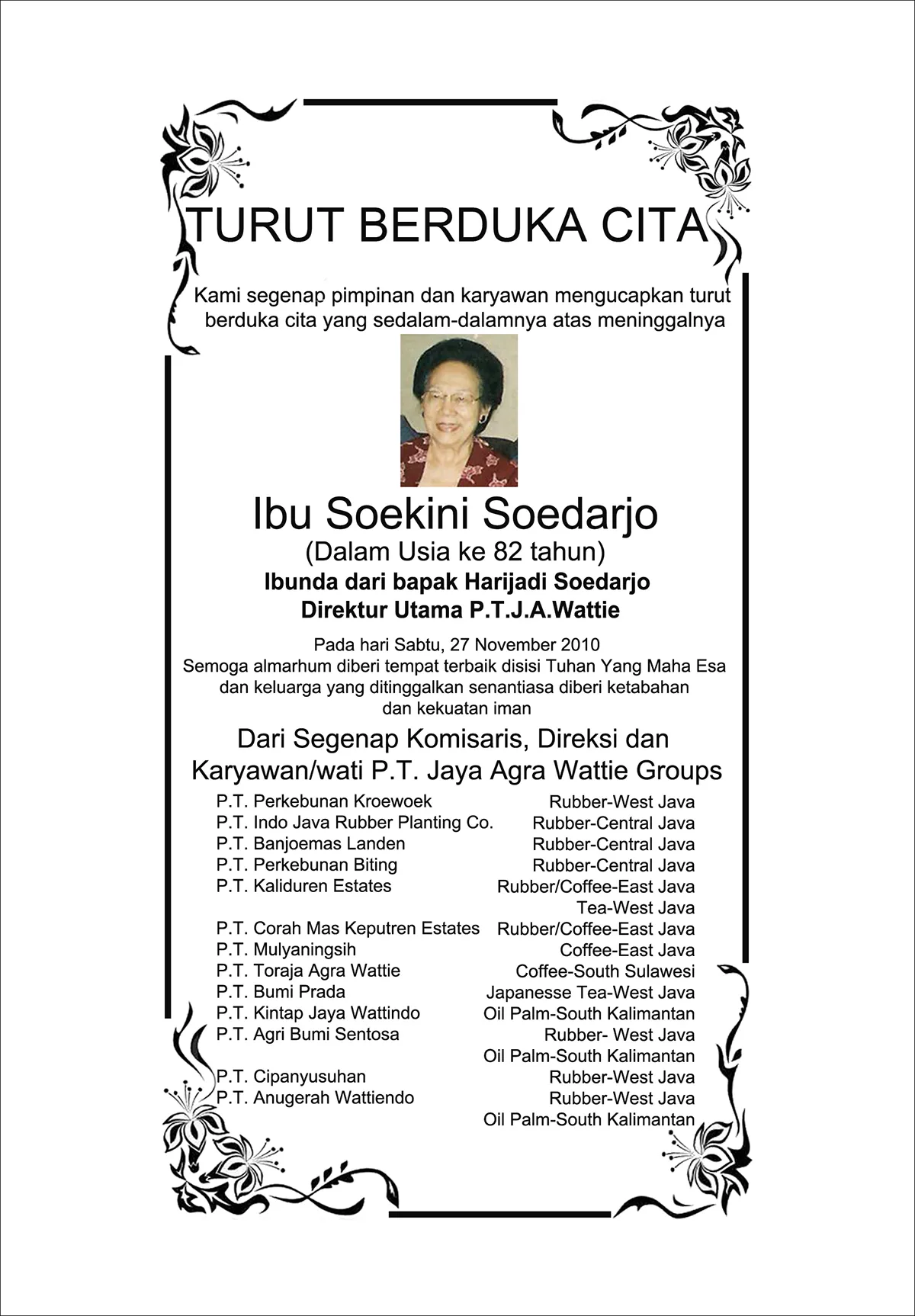 Iklan Kolom Belasungkawa