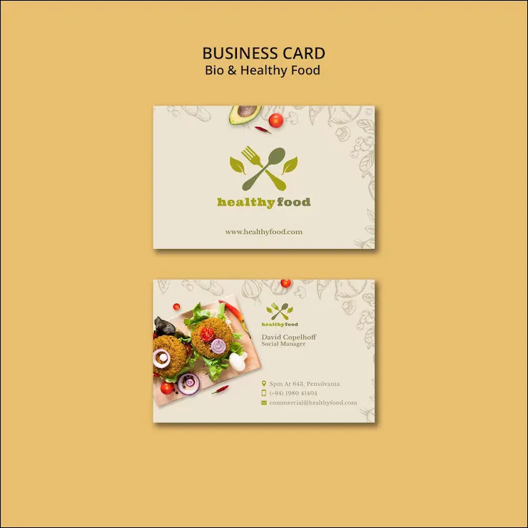 4 kartu nama bidang resto