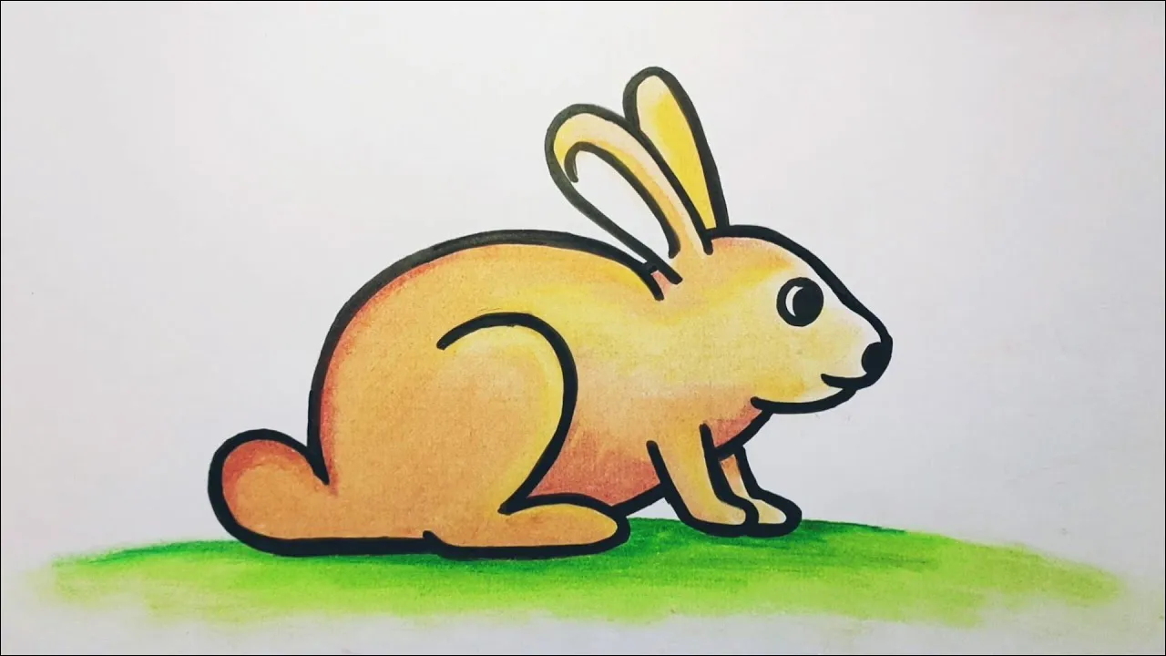 1 Kelinci coklat duduk di atas rumput