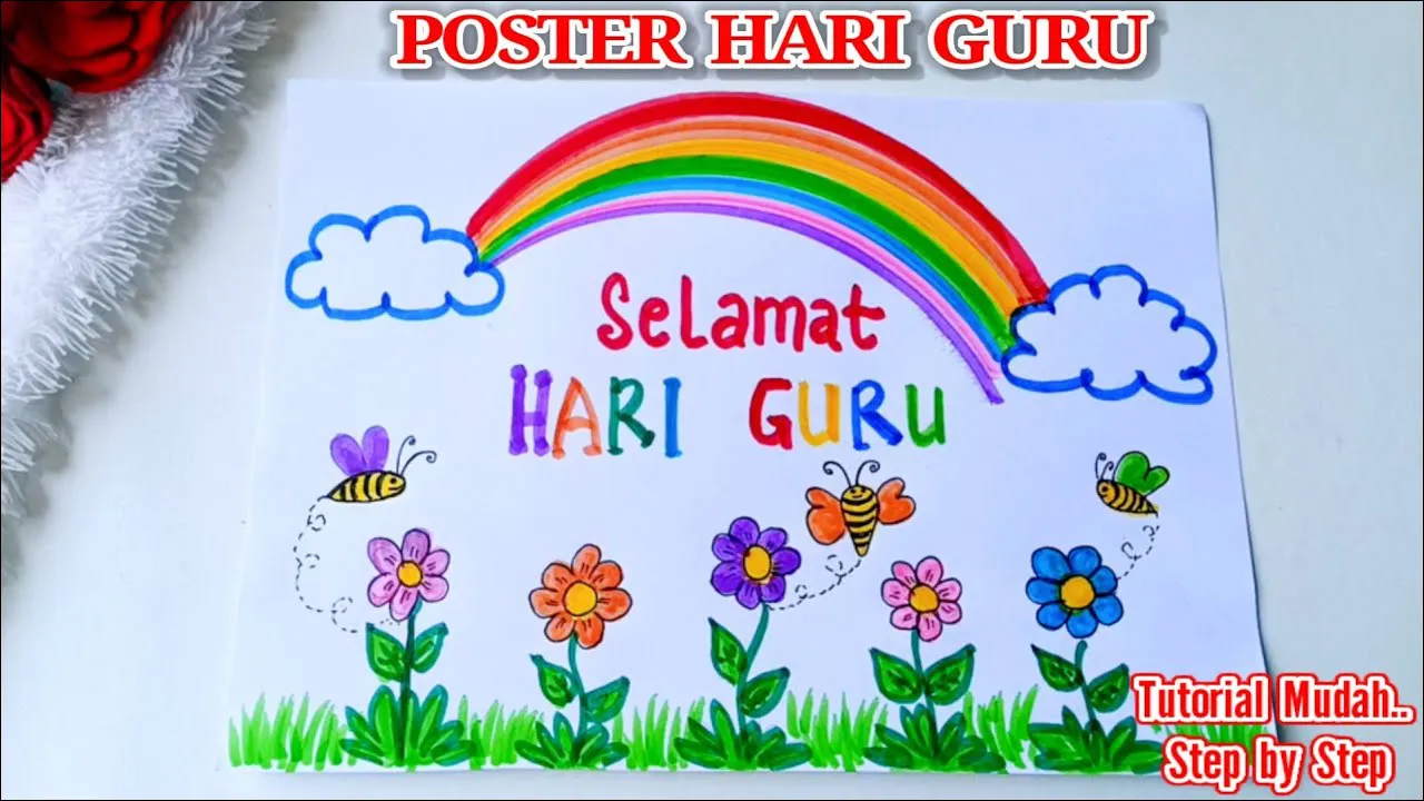 10 Poster Hari Guru - Cocok Untuk Anak SD