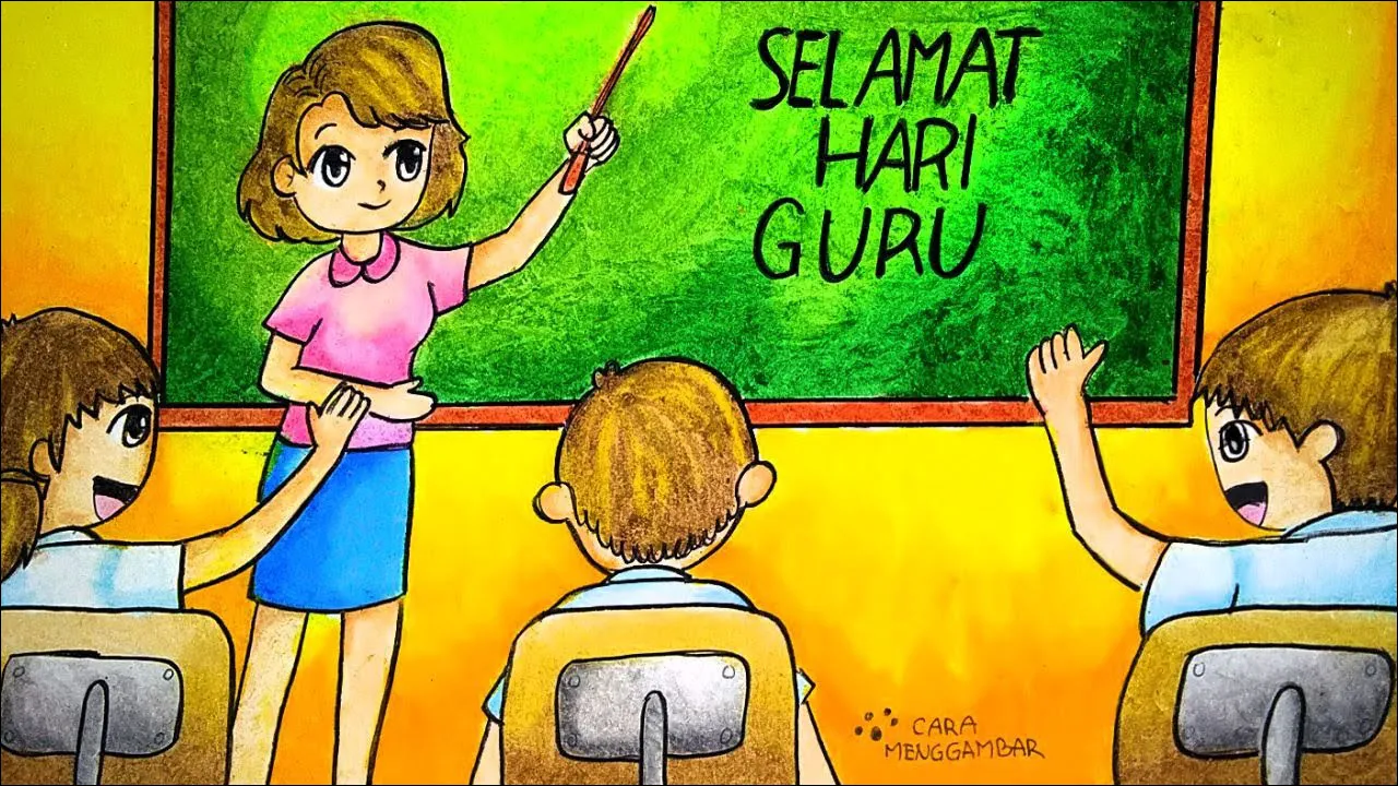 11 Membuat Poster Selamat Hari Guru